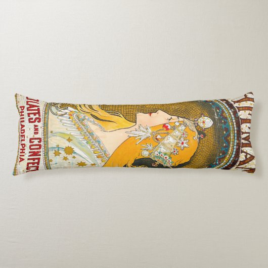 Coussins Longs Publicité d'Alphonse Mucha Vintage Whitman (Devant)