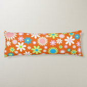 Coussins Longs Puissance de fleurs orange (Dos)