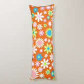 Coussins Longs Puissance de fleurs orange (Dos (Vertical))
