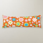 Coussins Longs Puissance de fleurs orange (Devant)