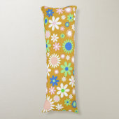 Coussins Longs Puissance des fleurs d'or (Devant (Vertical))