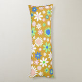 Coussins Longs Puissance des fleurs d'or (Dos (Vertical))
