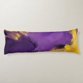 Coussins Longs Purple and Gold Abstract (Dos)