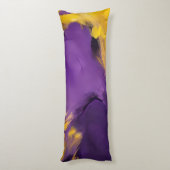 Coussins Longs Purple and Gold Abstract (Dos (Vertical))