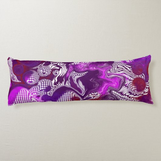 Coussins Longs Purple bordeaux rouge fluide abstrait Art (Dos)