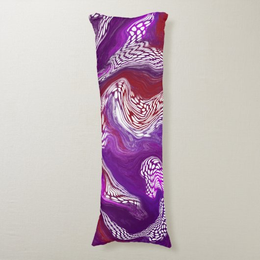 Coussins Longs Purple bordeaux rouge fluide abstrait Art (Devant (Vertical))