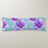 Coussins Longs Purple Lilly du Motif de la Vallée (Dos)