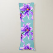 Coussins Longs Purple Lilly du Motif de la Vallée (Devant (Vertical))