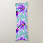 Coussins Longs Purple Lilly du Motif de la Vallée (Dos (Vertical))
