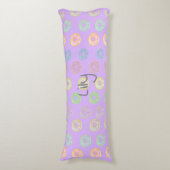 Coussins Longs Purple Reversible Nom personnalisé Oreiller corps  (Devant (Vertical))