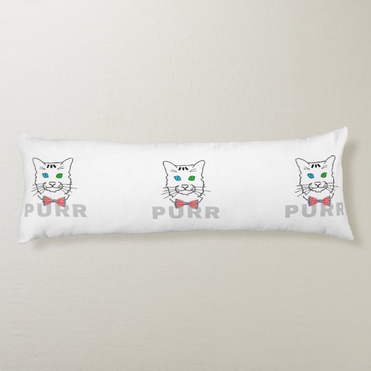 Coussins Longs Purr de chat (Dos)