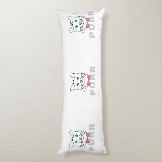 Coussins Longs Purr de chat (Dos (Vertical))