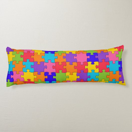 Coussins Longs Puzzle coloré (Dos)