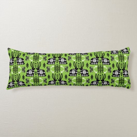 Coussins Longs Rabbit Nordic Scandinavian Folk Art (Devant)