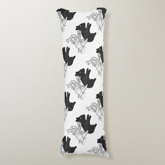 Coussins Longs Rabbit Silhouette main (Devant (Vertical))