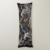 Coussins Longs Raijin Bleu (Dos (Vertical))