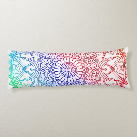 Coussins Longs Rainbow Mandala (Dos)