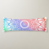 Coussins Longs Rainbow Mandala (Devant)
