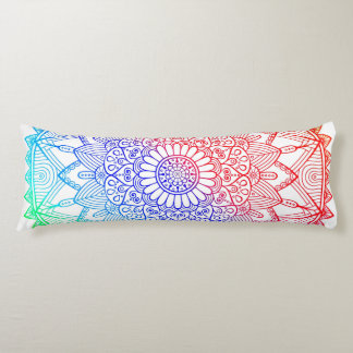 Coussins Longs Rainbow Mandala