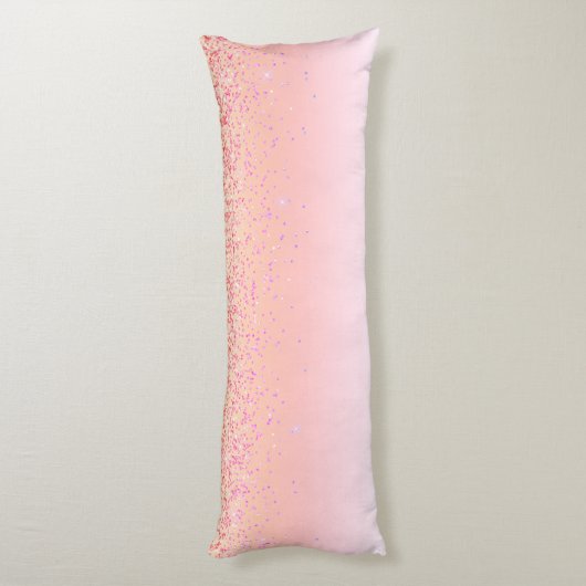 Coussins Longs Rainbow Pastel Girly Parties scintillant Metal Nom (Dos (Vertical))