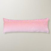 Coussins Longs Rainbow Pastel Girly Parties scintillant Metal Nom (Devant)