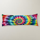 Coussins Longs Rainbow Spiral - conception classique de teinture  (Dos)