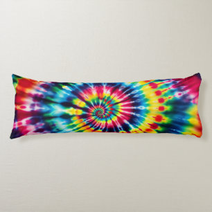 Coussins Longs Rainbow Spiral - conception classique de teinture 