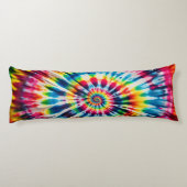 Coussins Longs Rainbow Spiral - conception classique de teinture  (Dos)