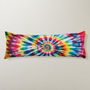 Coussins Longs Rainbow Spiral - conception classique de teinture 