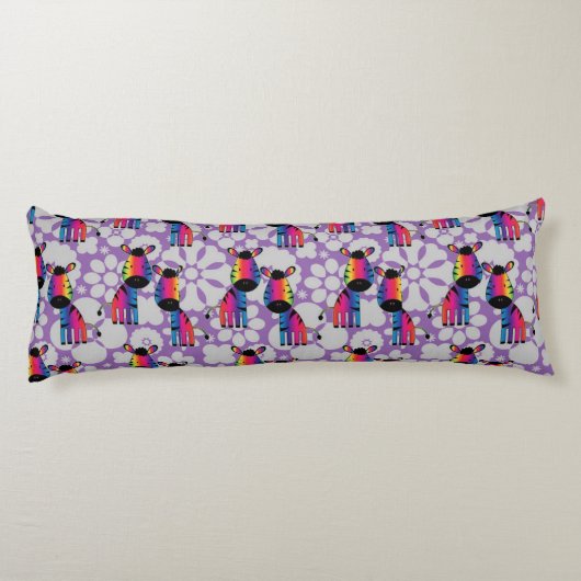Coussins Longs Rainbow Zebra (Dos)