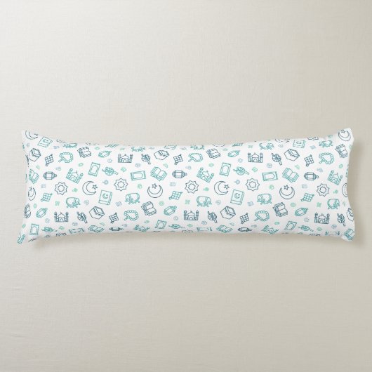 Coussins Longs Ramadan Doodles Corps Oreiller (Devant)