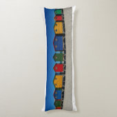 Coussins Longs Rangée de cases de plage aux couleurs vives (Dos (Vertical))