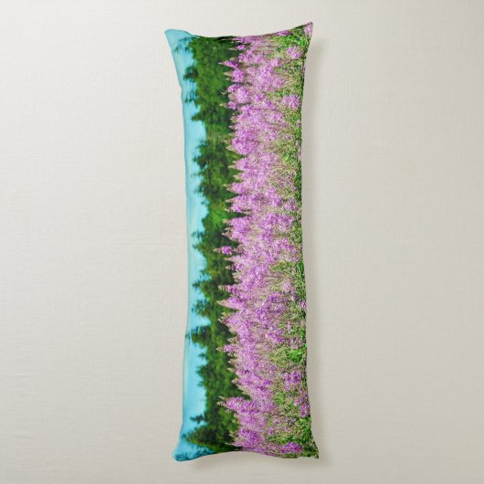 Coussins Longs Rangée des lupins de lavande (Dos (Vertical))