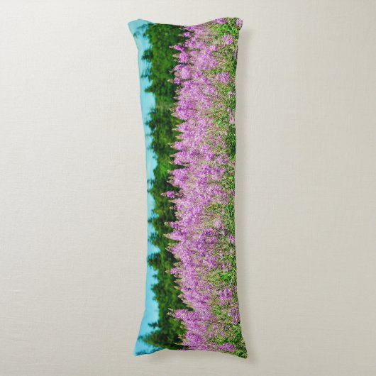 Coussins Longs Rangée des lupins de lavande (devant Vertical)