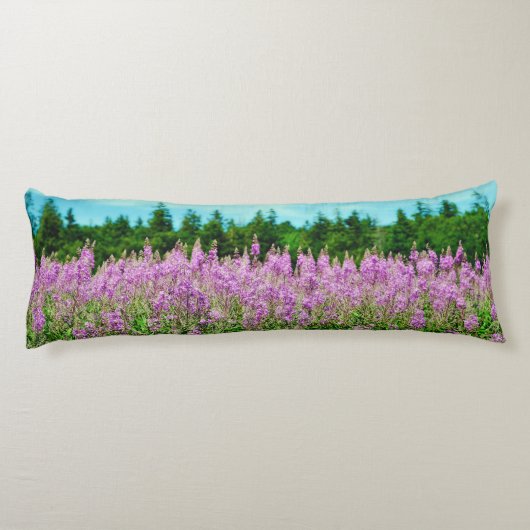 Coussins Longs Rangée des lupins de lavande (Dos)