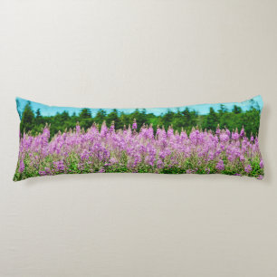 Coussins Longs Rangée des lupins de lavande