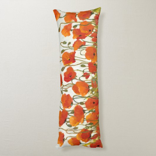 Coussins Longs Rangées des pavots I (Dos (Vertical))