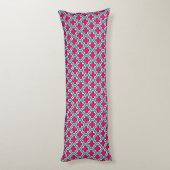 Coussins Longs Raspberry Sarcelle Blanc Quatrefeuille Marocain #5 (Dos (Vertical))