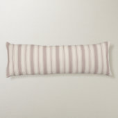 Coussins Longs Rayé Beige & Taupe Maison de Campagne Rustique Neu (Dos)
