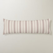 Coussins Longs Rayé Beige & Taupe Maison de Campagne Rustique Neu (Devant)