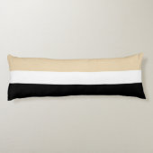 Coussins Longs Rayure Abstraite Beige Noir (Dos)