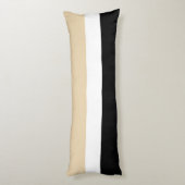 Coussins Longs Rayure Abstraite Beige Noir (Dos (Vertical))