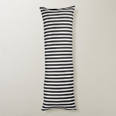 Coussins Longs Rayure Noir Blanc Noir Monogramme Nom (Dos (Vertical))