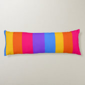 Coussins Longs Rayures arc-en-ciel (Dos)