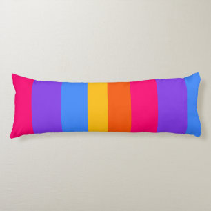 Coussins Longs Rayures arc-en-ciel