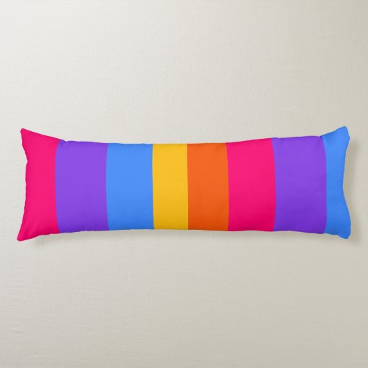 Coussins Longs Rayures arc-en-ciel (Devant)