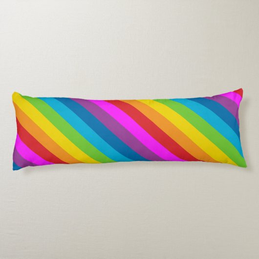 Coussins Longs Rayures arc-en-ciel (Dos)