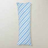 Coussins Longs Rayures Blanches Bleues Motif Sans Fin (Devant (Vertical))