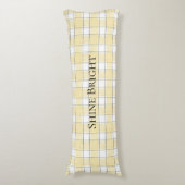 Coussins Longs Rayures blanches jaunes de Noël (Devant (Vertical))
