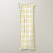 Coussins Longs Rayures blanches jaunes de Noël (Dos (Vertical))
